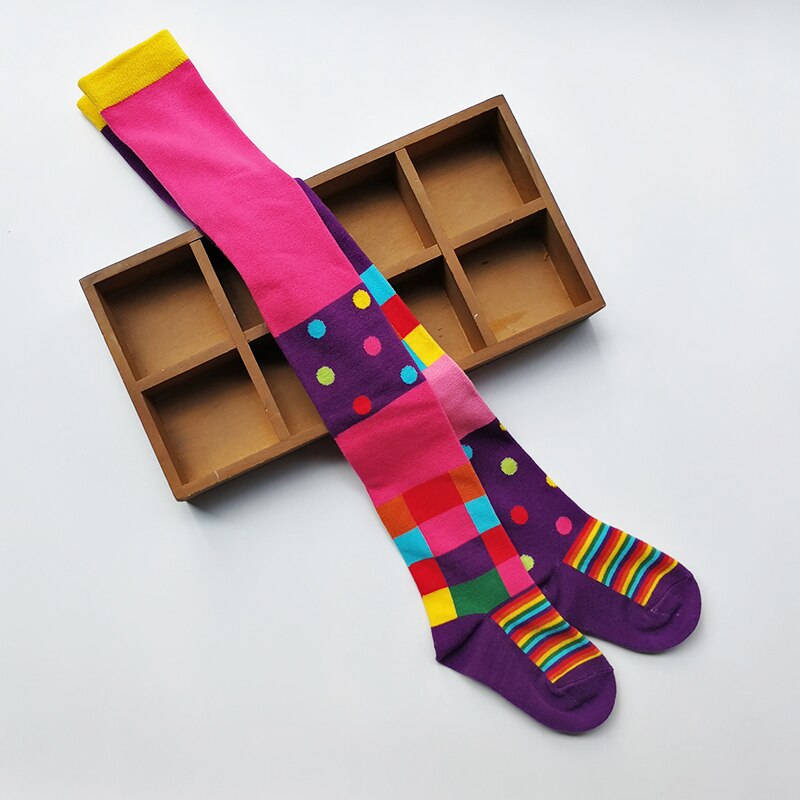 Herfst Baby Meisje Kinderen Plaid Panty Katoen Panty Voor Meisjes Kniehoge Sokken Kinderen Panty Panty Met Gestreepte