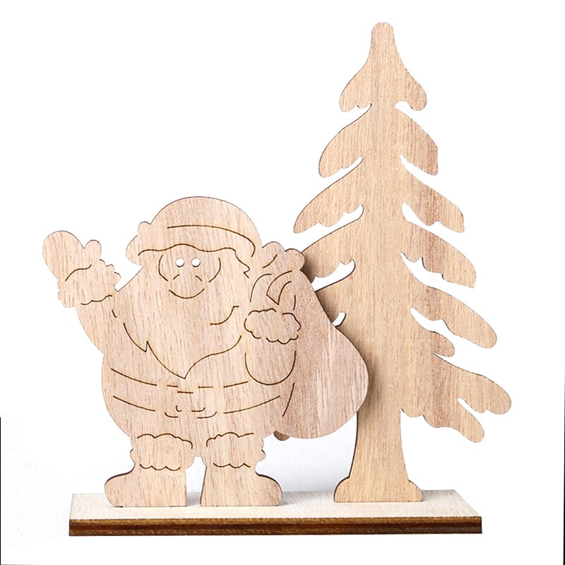 2 kpl joulukuusi puiset koristeet tee itse kirjain puu askartelu koristeet lapsille kotiin joulujuhlakoristeet: 08