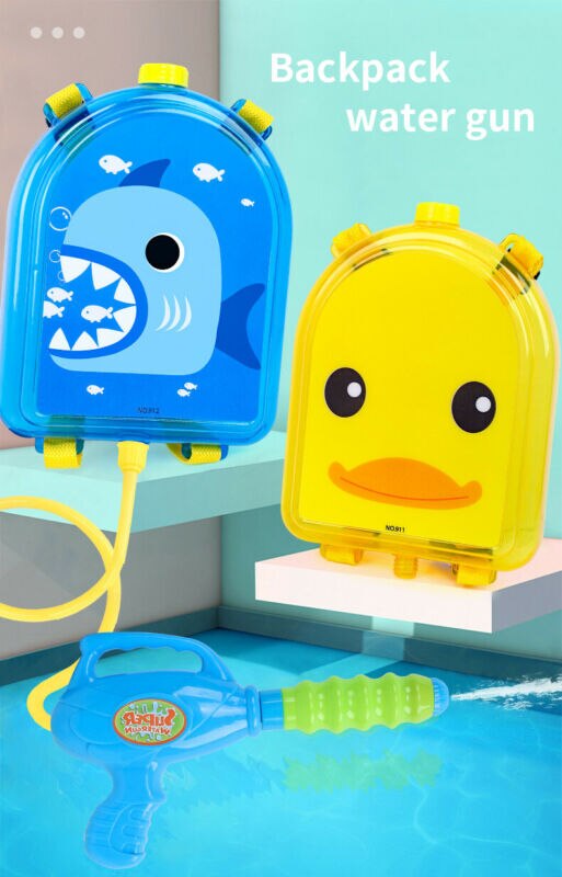 Summer Funny Water Gun Boy Girl Pressure Backpack Water Guns Kids Playing Water Outdoor Beach Toys for Children