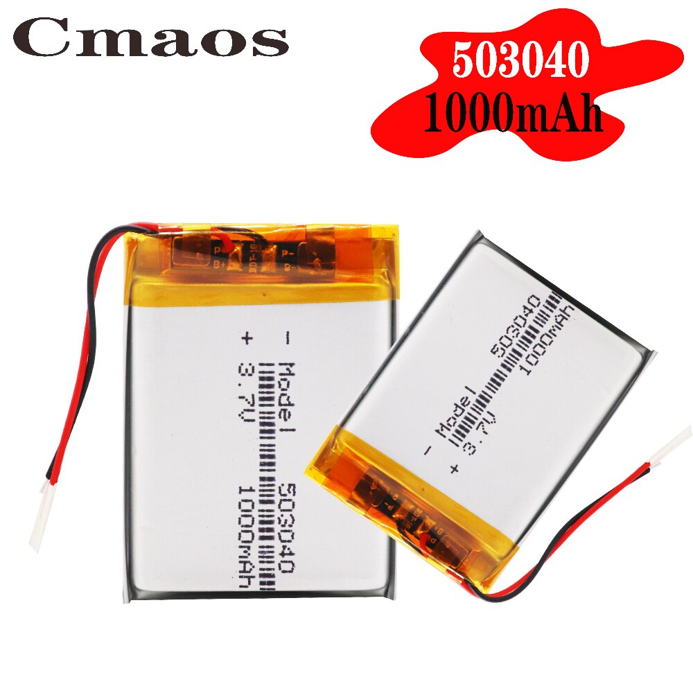 503040 3,7 V 1000mAh 503040 Lithium-Polymer Li-Po li ionen Akku Für Mp3 MP4 MP5 GPS DVD Spielzeug LED Licht Kopfhörer
