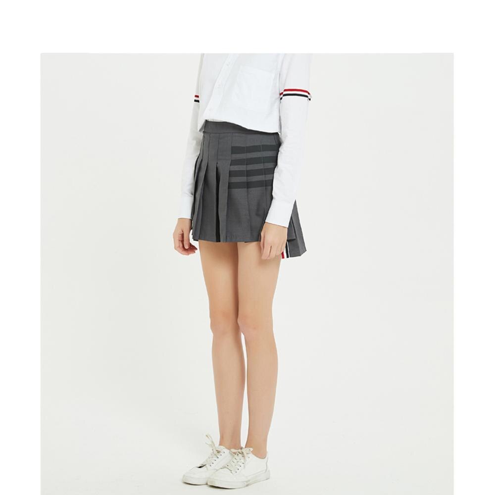 Hög midja plisserad kjol kjol a-line kort kjol dam anti-misslyckande säkerhetsbyxor paraply kjol tennis sport hakama