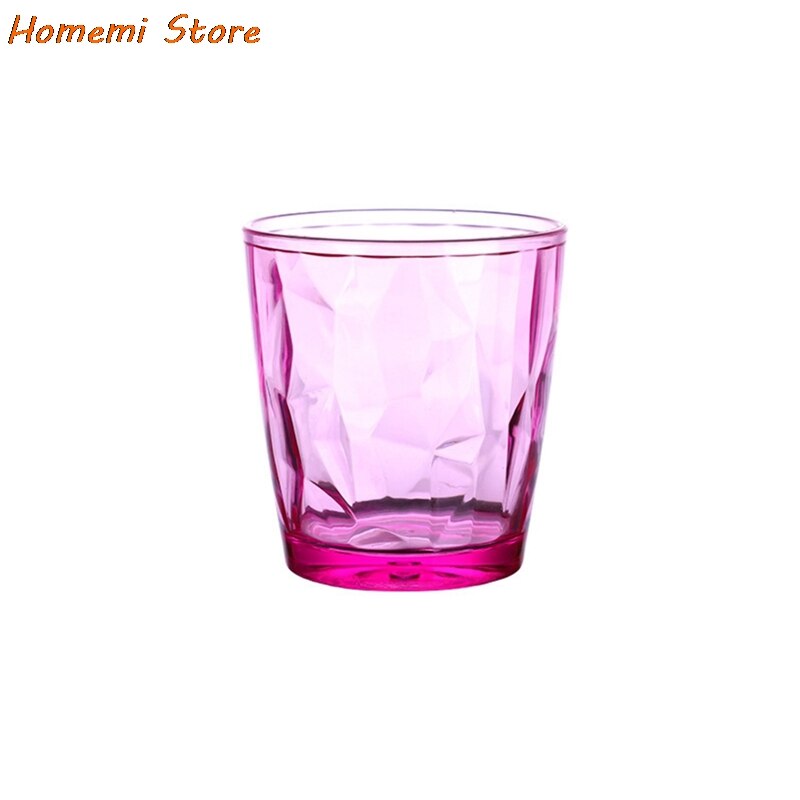 200ml Acrylic Drinking Cups Water Cup Juice Glasses For Drinking Tea Transparent Cup Kitchen Dining Bar Tools: Pink