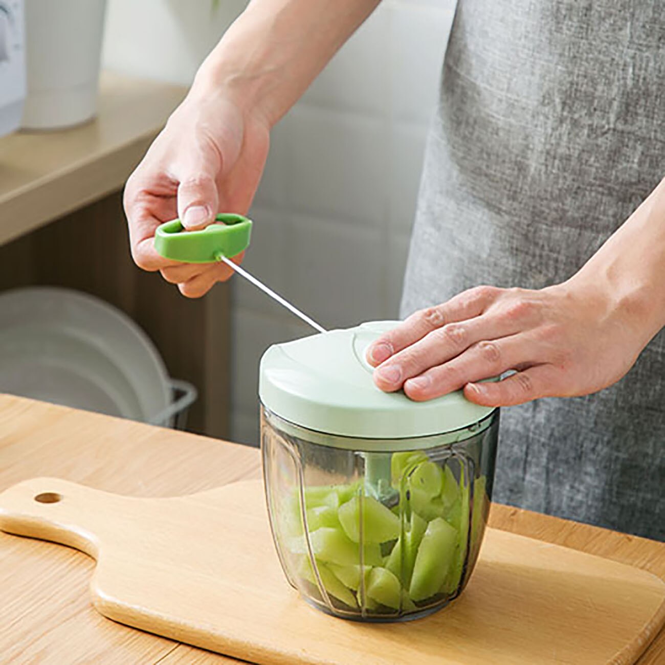 Trituradora Manual de carne, cortador de frutas y verduras, procesador de ajo, trituradora de alimentos, accesorios de cocina