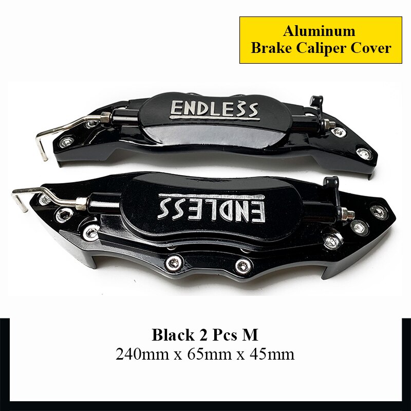 2 Stuks S/M/L Aluminium Auto 3D Disc Remklauw Covers Sticker Voor Cadillac Srx Xts Ats cts Cts Ext Coupe XT6 CT6 Auto Accessoires: 2Pcs M size Black
