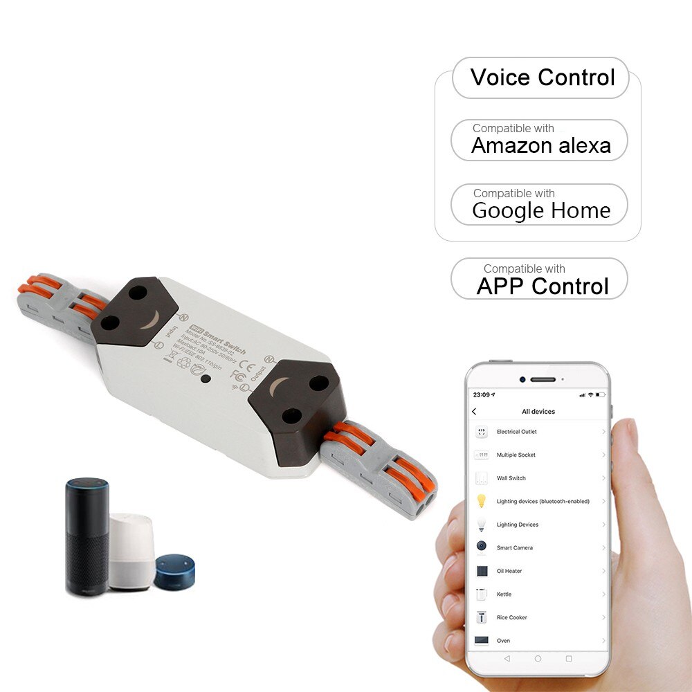 Smart Wifi Schakelaar Draadloze Voice/App Controle Compatibel Met Google Home Ifttt Elektrische Voor Diy Domotica Module 10A
