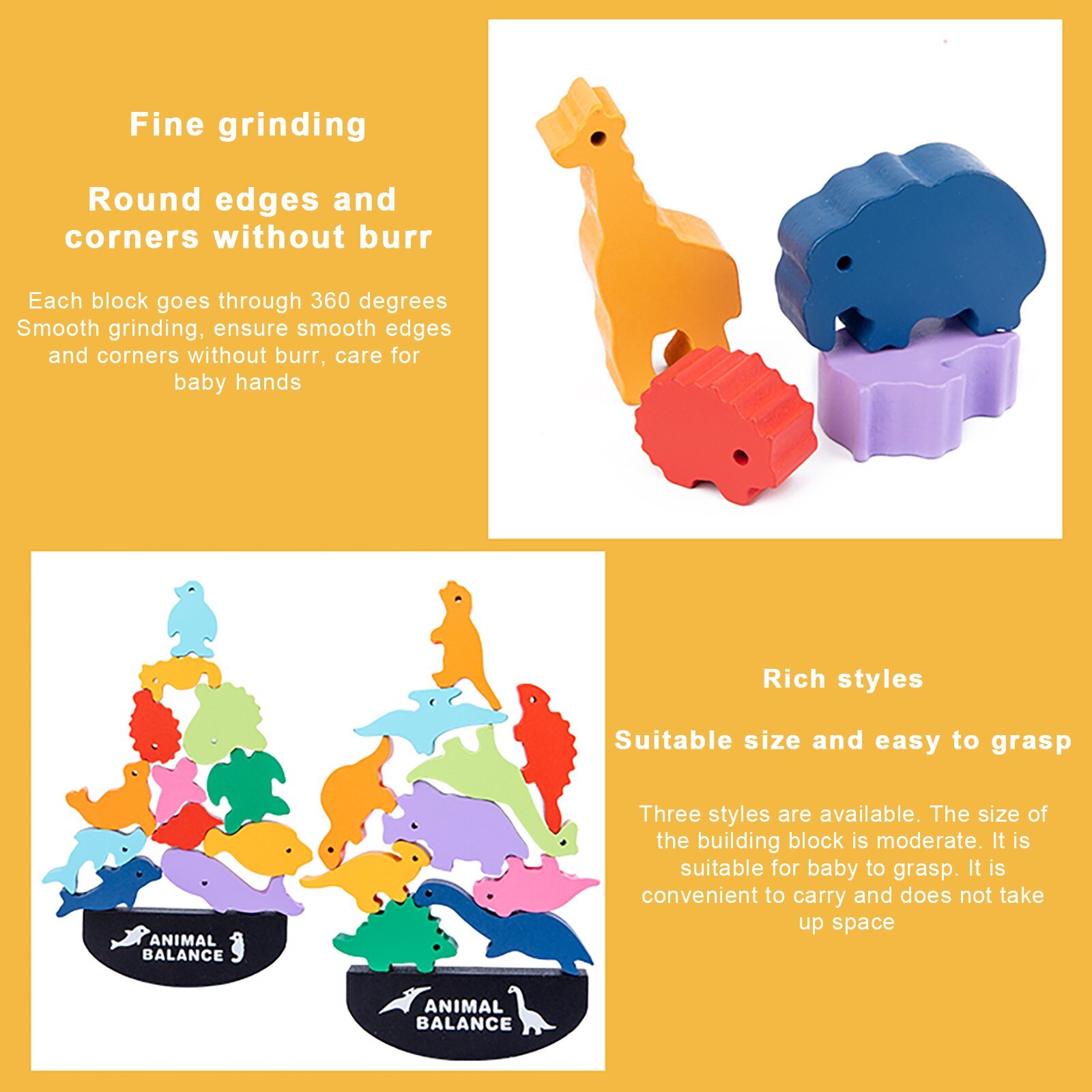 Animaux en bois équilibre formation Puzzle jeu Kit de jouet éducatif préscolaire jouet Construction jouets enfants bébé Puzzle jeu jouet