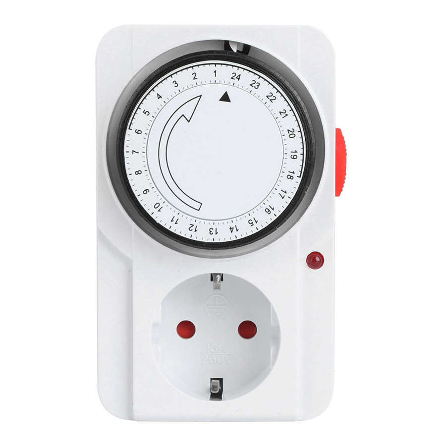 Programmable Timer Socket Weekly Programmable Indoor Mechanical 24 Hour Plug-In Outlet Timer EU/US/UK Plug