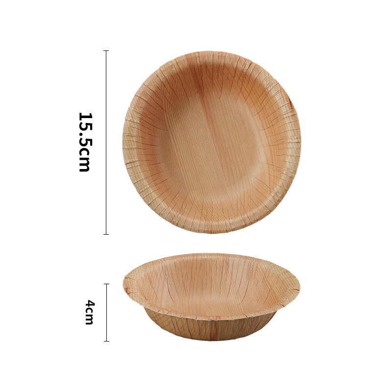 Platos desechables para postres, platos para verduras, papel de grano de madera, plato para pastel, platos desechables, bandeja de papel para , vajilla