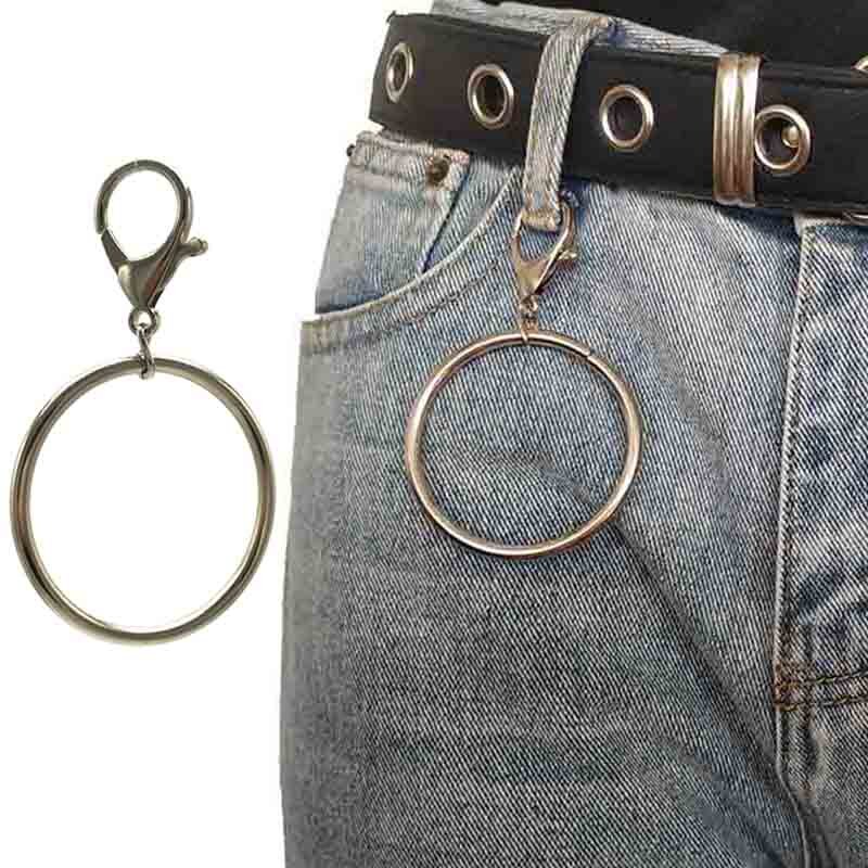 Straße Big Ring Anhänger Schlüssel Kette Rock Punk Hose Hipster Schlüssel Ketten Hose Jean Keychain HipHop Portachiavi Kpop Zubehör