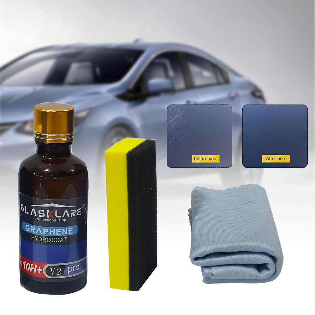 Ceramic Coating Set Protection Universal UV Graphene 12H Hardness Portable Shiny Scratch Resistant Repair Car Paint Auto Polish: 50ml