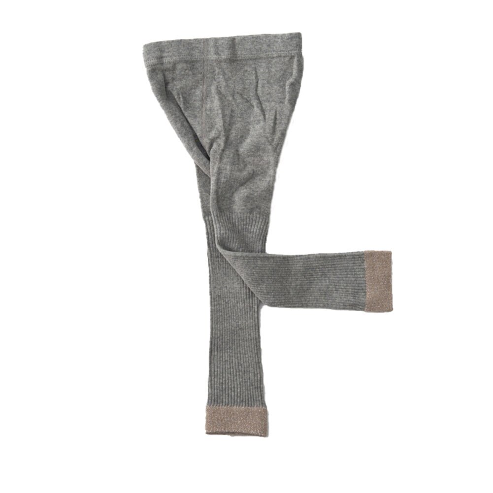 Bébé fille tricot sans couture culotte-tuyau doux et pantalons longs bas pour automne et hiver collants et bas: Gris / 1-2Y