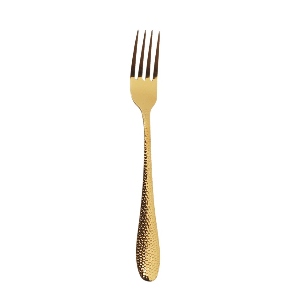 Noir brillant ensemble de couverts couteau fourchette cuillère dîner ensemble cuisine argenterie couverts vaisselle ensemble 304 acier inoxydable vaisselle ensemble: 1Pc Rose Fork