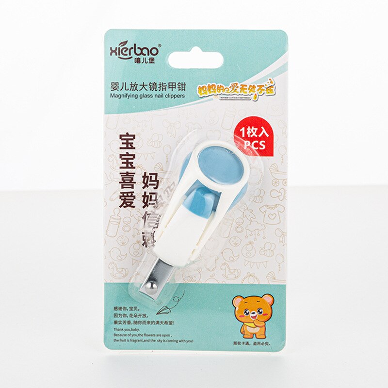 Cortauñas con lupa supertransparente para niños, herramientas de corte para el cuidado del bebé, 1 Uds.