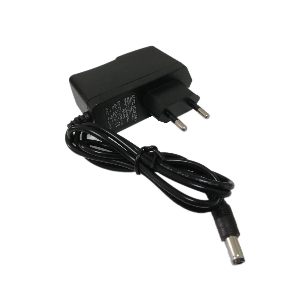 Adaptador convertidor de 12V, 1.5A, 1500mA, CA 100V-240V, cc 12V, 1.5A, 18W, cargador de fuente de alimentación, enchufe europeo y estadounidense 5,5x2,5/2,1 MM