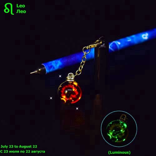Creatieve Lichtgevende Pen 12 Constellation Zodiak Teken Horoscoop Astrologie Gel Pen Voor School Schrijven Kawaii Pennen Briefpapier: Leo
