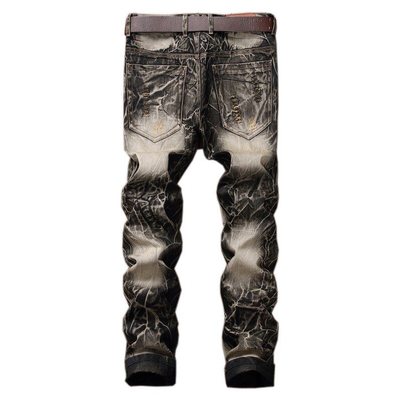 Biker Jeans déchiré hommes | Large offre spéciale, Jeans à broderies et ailes, homme, grande taille 28-42,
