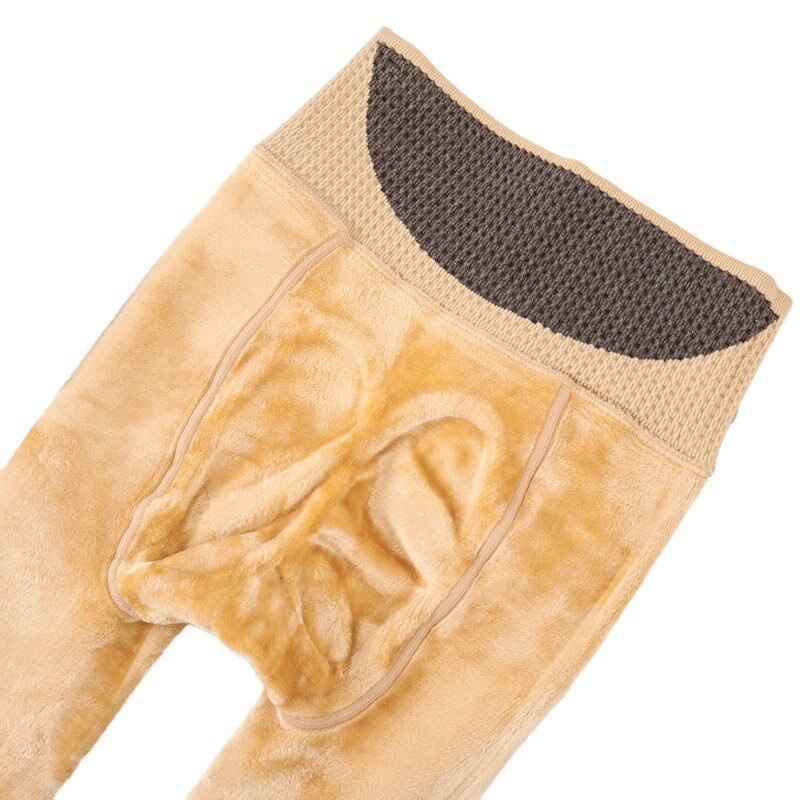Pantalon en résille pour femmes, jambes nues, épais, intégré, Leggings et bas, automne et hiver