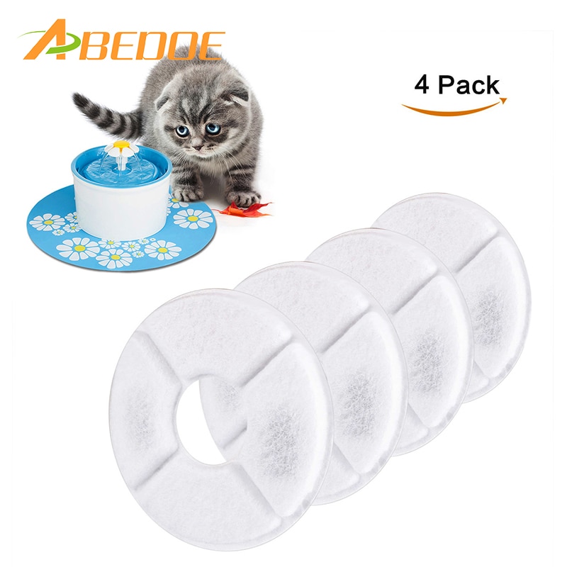 Abedoe 4Pcs Houtskool Filter Actieve Kool Filters Vervanging Voor Bloem Waterval Voor Pet Hond Kat Levert