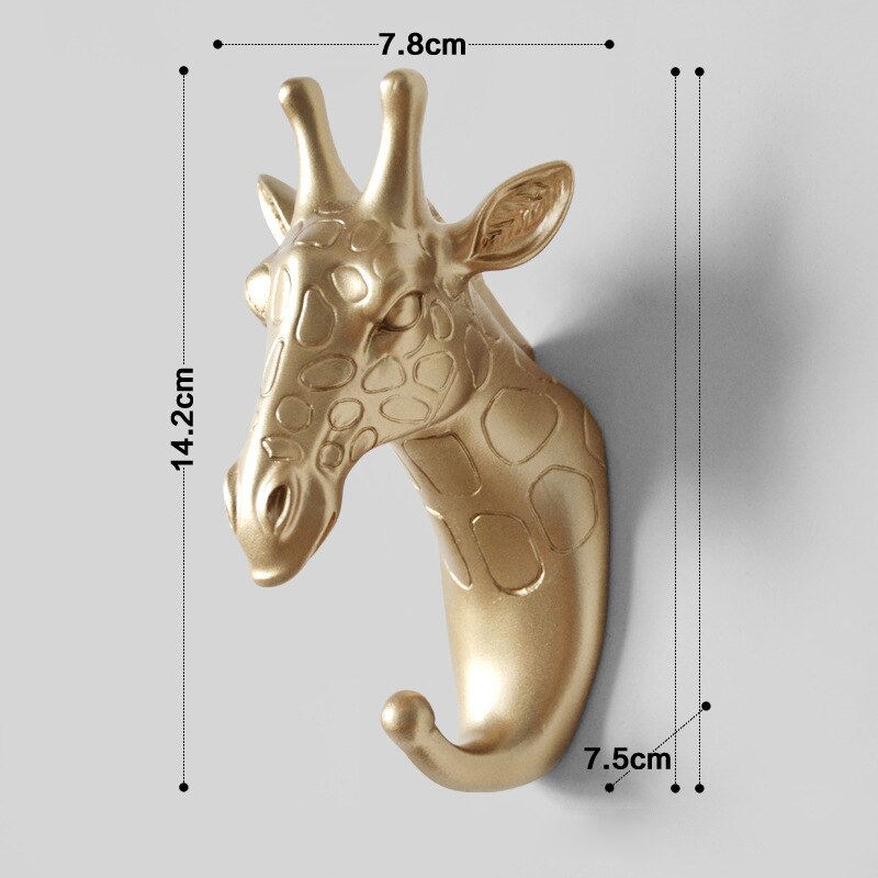 Kleding Cap Display Rekken Kleerhanger Room Decor Creatieve Herten Hoofd Dier Zelfklevende Haak Sleutels Muur Sticky Mount Houder: D