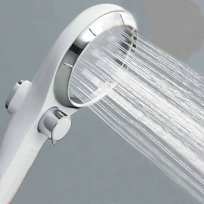 Stainless Steel Handheld Shower Head,Shower Handle with A Shut Off Switch And Button Of Adjusting Water
