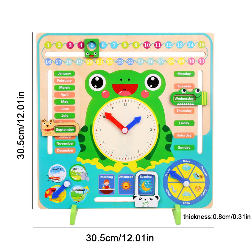 Baby Wetter Saison Kalender Uhr Holz Multi-funktion Frühen Bildung Spielzeug Zeit Erkenntnis Vorschule Spielzeug Für Kinder