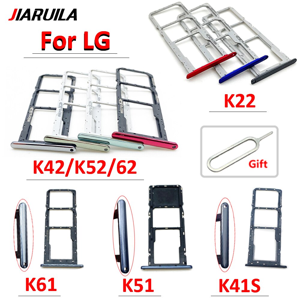 Nuovo originale per LG K22 K42 K52 K62 K41S K51 K61 SIM Card chip slot cassetto SD Card Tray Holder Adapter parti di ricambio + Pin