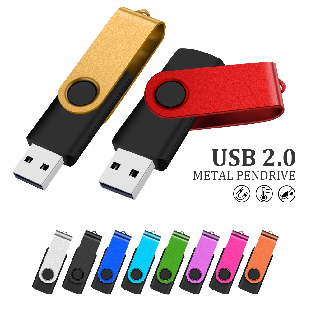 Unidad Flash USB 2,0 de 128GB, unidad de bolígrafo de 64GB, memoria colgante de 16GB, disco de 32GB en llave, memoria USB de 4GB, memoria Flash, de capacidad Real