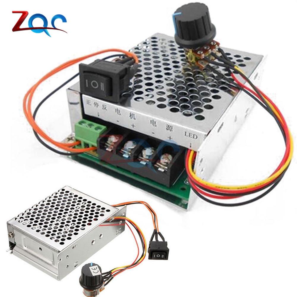 DC 10-50V 40A controlador de velocidad del Motor controlador de Motor PWM 12 V/24 V/36 V/48 V invertida interruptor CW CCW Reversible controlador de impulsos 10 V-50 V