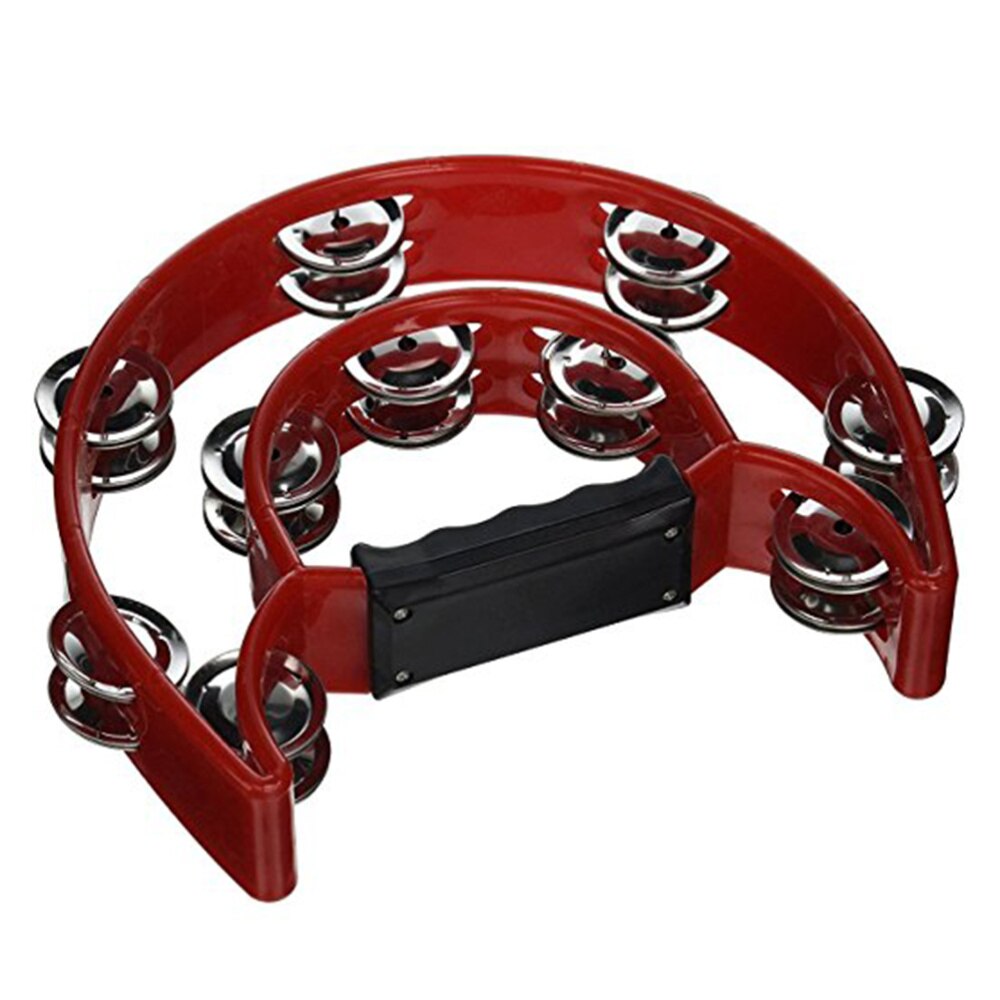 1pc Double rangée tambourin pratique Portable lune tambourin Percussion