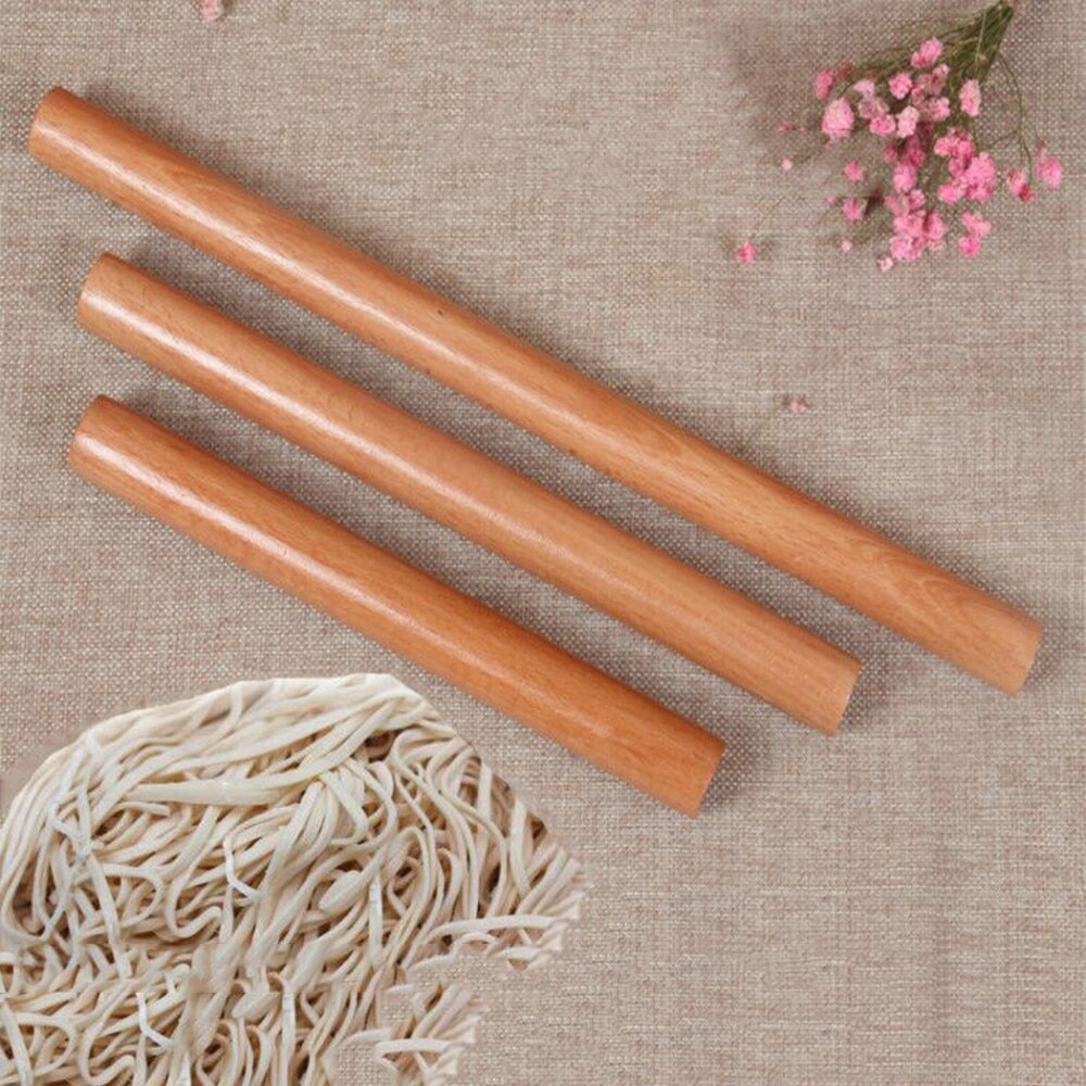 25/30/40CM Solid Wood Rolling Pin Pie Crust Pizza Crust Dumpling Dough Fondant Cake Decorating Roll Kitchen Accessories Stick