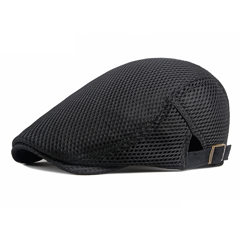 Summer Men Women Casual Beret Hat Breathable Mesh Flat Cap Newsboy Style Beret Hats Adjustable Adjustable Caps Gorras