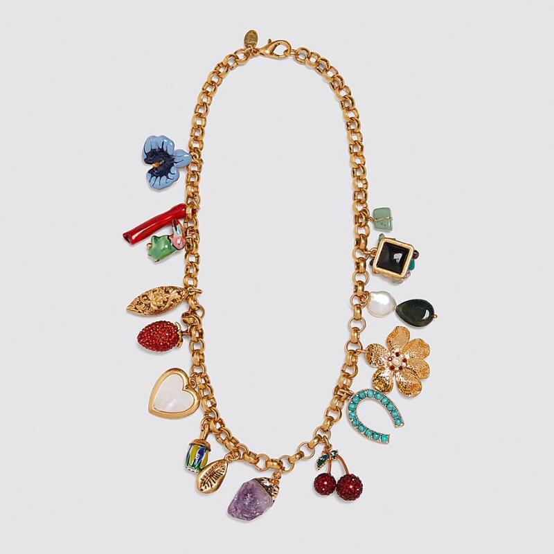 2021 nova za statement gargantilha colar feminino chian ouro multi pingentes maxi longo colar de jóias feminino vintage bohomia colar