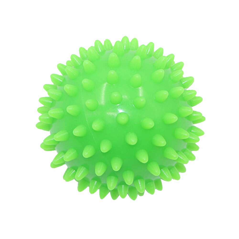 2 stk pvc massasje ball 7.5cm spike ball acupoint grip ball point nail fascia yoga ball fitness ball hedgehog ball: Grønn