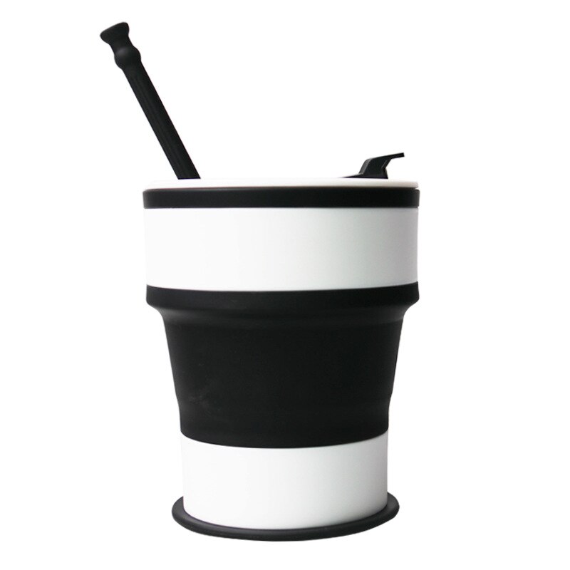 550ML Portatile Pieghevole in silicone a prova di Perdite Tazza per Lo sport di Viaggio per Il fitness tutto'aperto con Coperchi di Viaggio