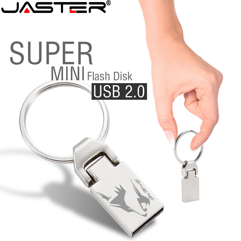 JASTER Mini Metal USB Flash Drives 64GB Silver Key Chain Pen Drive 32GB TYPE-C Adapters Memory Stick 16GB Multifunction Pendrive