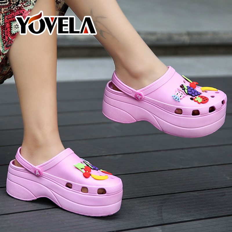 Kvinder sandaler gelé sko dame havesko strandsandaler hjemmesko sommer wedge komfortable sandaler dame slip-on flad sandal
