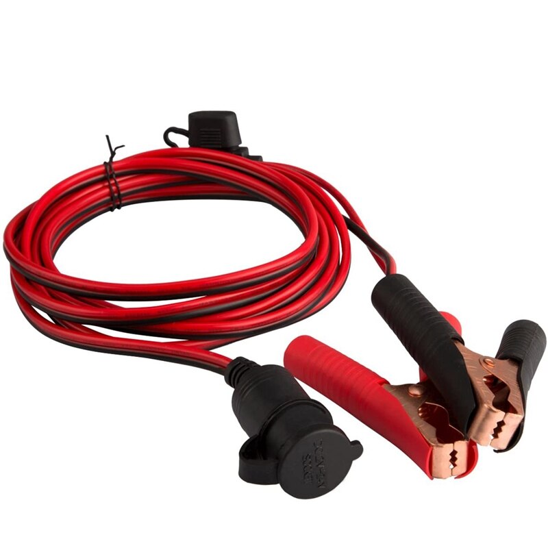 DC12V 220W Automobile Cigarette Lighter Adapter Connecting Line with Fuse Box Cable Alligator Clip Connector Power Plug