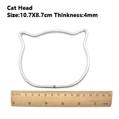 Onregelmatige Ijzeren Ring Eenhoorn Kat Maan Speciale-Vormige Hoepel Diy Dreamcatcher Handmande Yiyang Taiji Symbool: Cat head