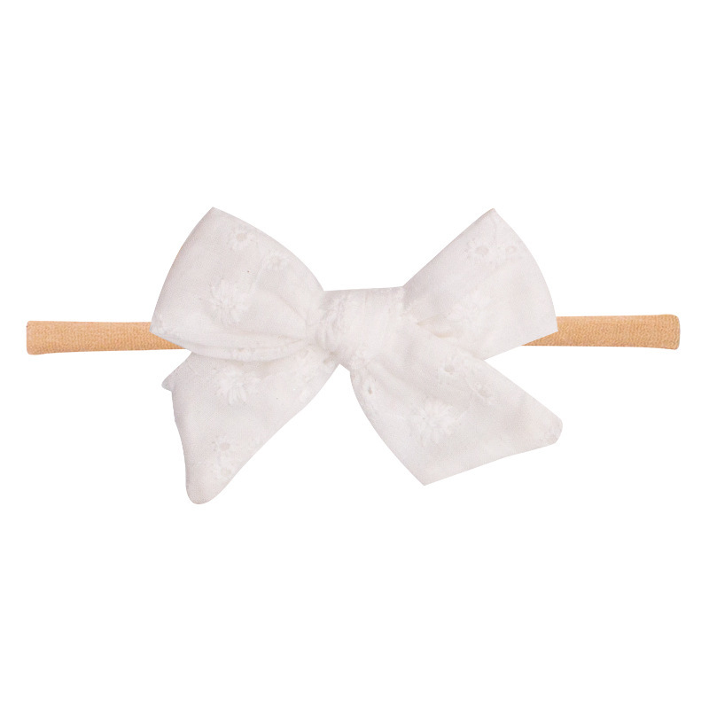 2022 Baby Meisjes Haarband Leuke 3D Strik Bloem Hoofdband Touw Koreaanse Stijl Eenvoudige Niet-geweven Stof Haar accessoires: A