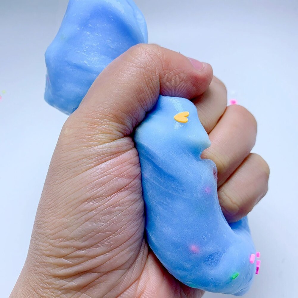 Farverig slikkepind kittet blødt hoppende slim stressaflastning legetøj magi krystal ler plasticine forsyninger legetøj til childre