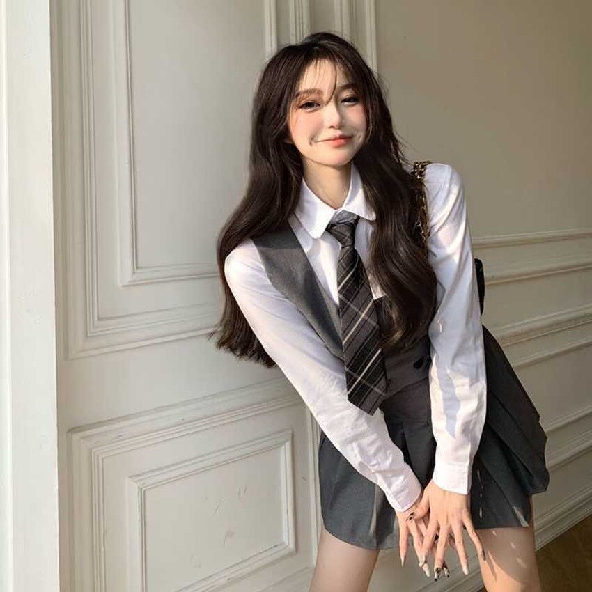 Uniforme japonais Kawaii Jk pour femmes, tenue scolaire pour filles, veste décontractée, cravate, jupe plissée, robe moderne pour dames, 2022