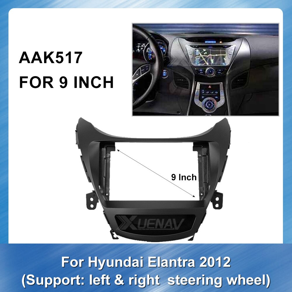 2 Din 9 Inch Auto Radio Gezicht Plaat Frame Voor Hyundai Elantra (Links En Rechts) auto Dvd Gps Navi Speler Panel Accessoires