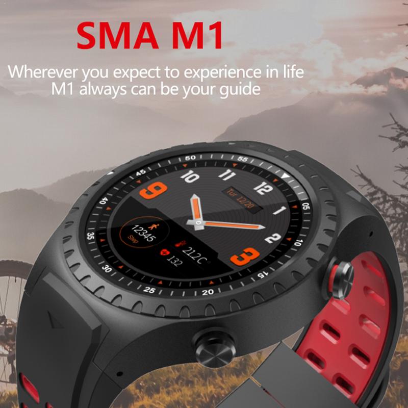 SMA-M1 GPS montre de sport Bluetooth appel téléphone montre multi-sports boussole Altitude Sports de plein air montre de Fitness intelligente