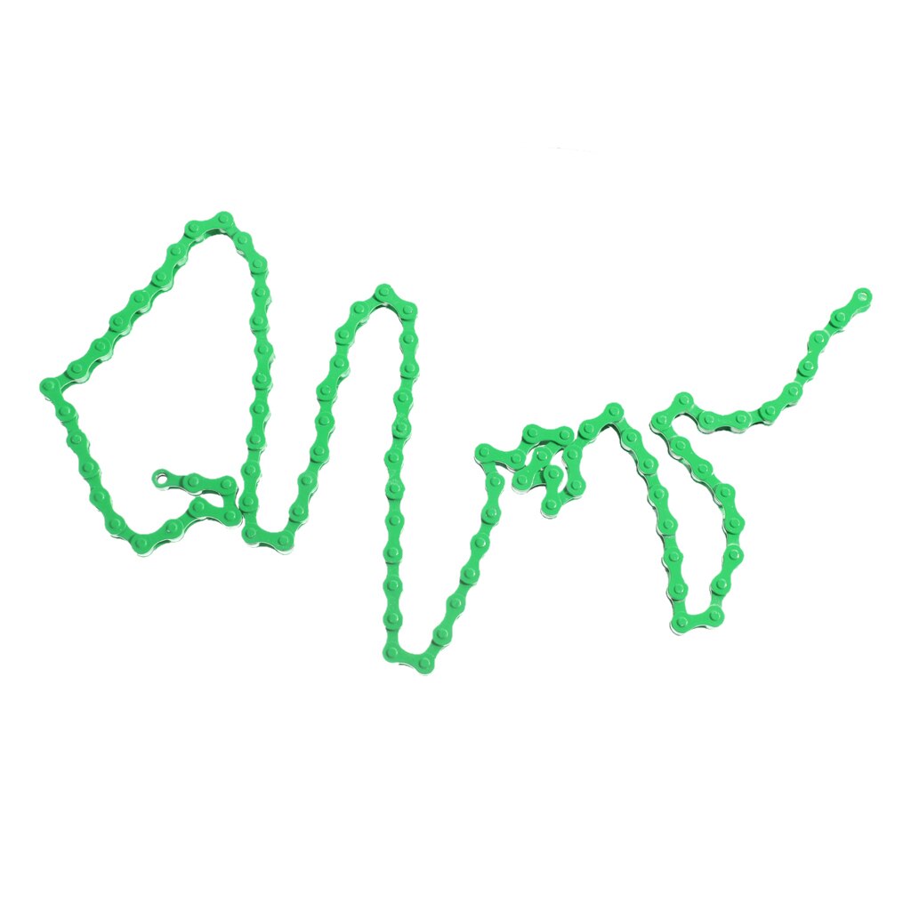 Bike Chain Fixed Gear Track BMX Single Speed Chains 1/2' X 1/8' Green Color
