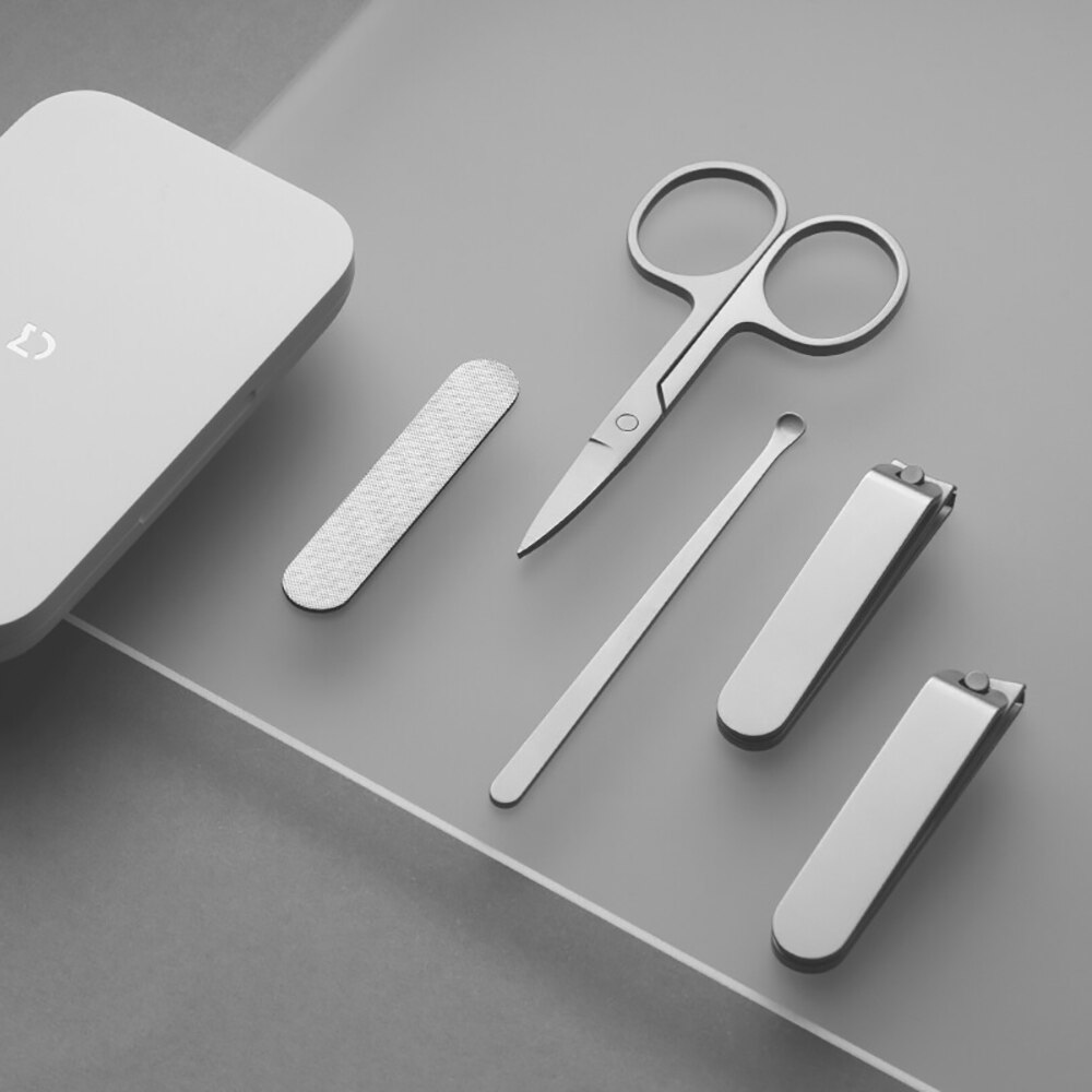 Xiaomi mijia manicure obcinacz robić paznokci Pedicure zestaw przenośny zestaw higieny podróży zestaw narzędzi robić cięcia paznokci ze stali nierdzewnej 5 sztuk/zestaw