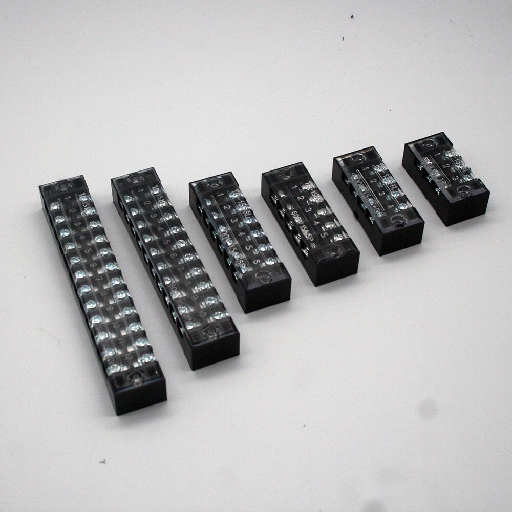 TB-1503/1504/1506/1508/1510/1512 Dual Row Strip Screw Terminal Block 15A 600V Fixed Wiring Board wire connector
