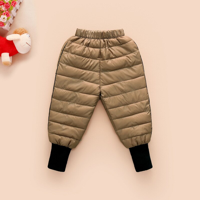 Winter Kinderen Beneden Katoenen Kleding Jongens Broek Meisjes Leggings Kinderen Warme Broek Winddicht Waterdicht Sneeuw Broek Voor Jongens: CP06 Brown / 24M