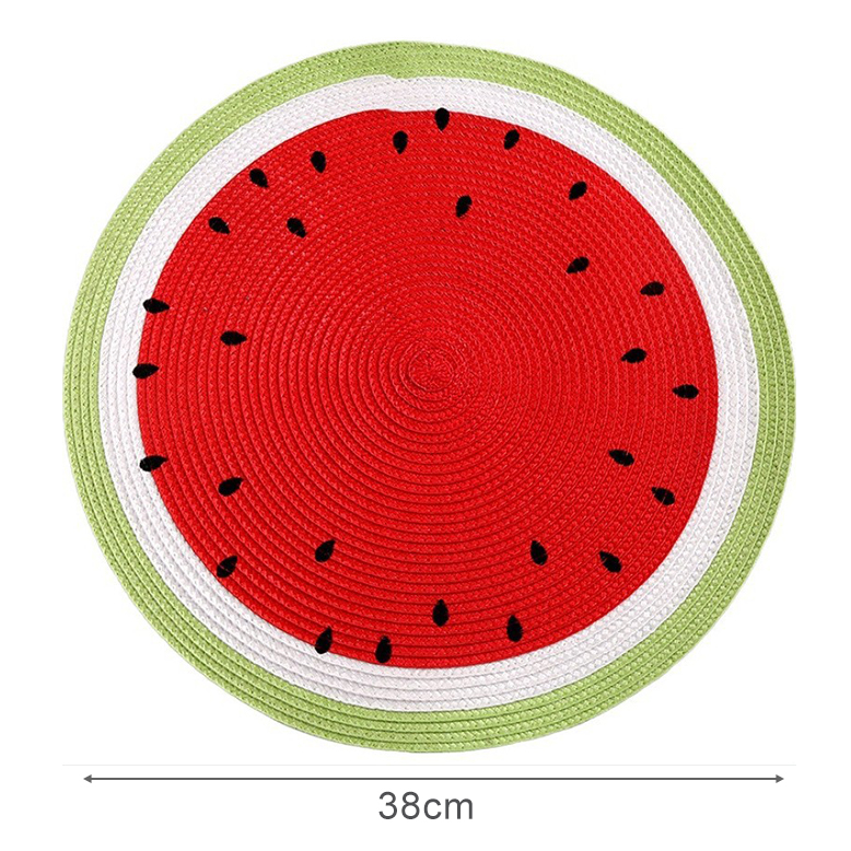 Round Placemats Set Braided Circle Place Mat Washable Table Mats for Kitchen Dining Table Mixed Color Non-Slip Place mats