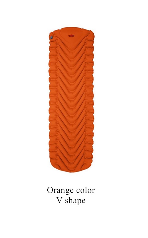 Camping Mat Voet Luchtbed Opblaasbaar Matras Nylon Tpu Slapen Pad Lichtgewicht Vochtbestendige Air Matras Draagbare: V ORANGE