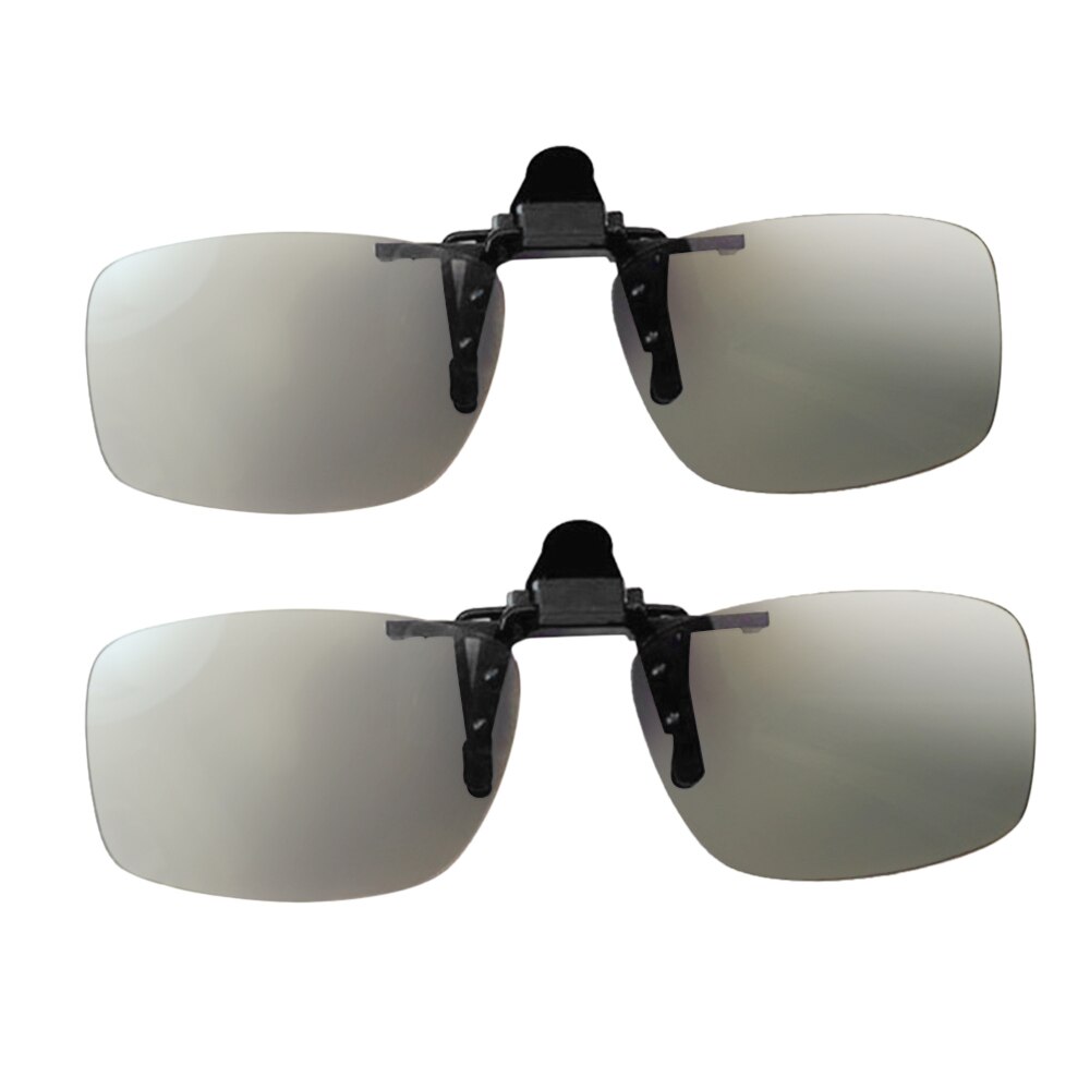 Bril CL01 Clip-on Passieve 3D Bril Circulair Gepolariseerde Lenzen voor Gepolariseerde TV Real D 3D Bioscopen